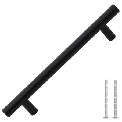 Image of vidaXL Cabinet Handles 10 pcs Black 160 mm Stainless Steel