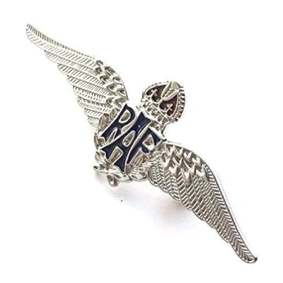 Image of MOD Approved RAF Royal Air Force Bright Nickel Sweetheart Wings Pin Badge