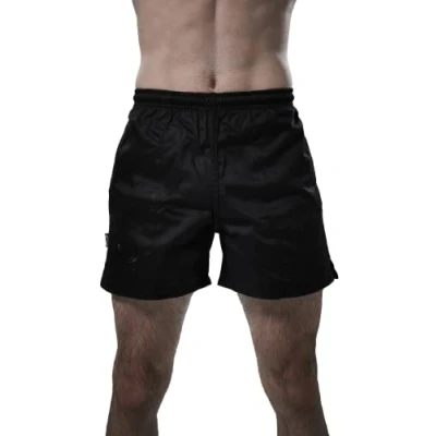 Image of Optimum Men&#039;s Auckland Rugby Shorts With Internal Drawstring &amp; Pockets, Ideal for Gym, Training, Outdoor Activities Workouts, Running, Cycling, and Marathons 42 Inches, Black