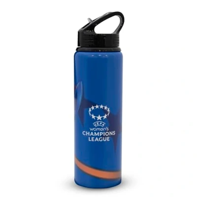 Image of UEFA Women&#039;s Champions League 750ml Aluminium Bottle Intergrated Folding Straw, UWCL, Officially Licensed Merchandise, Leakproof, Lightweight, BPA Free, Great Football Gift Idea