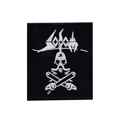 Image of Sodom Silver Patch Badge Embroidered Iron on Applique Souvenir Accessory