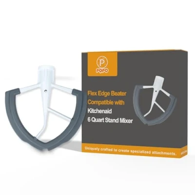 Image of Flex Edge Beater for Kitchen aid 6 Quart Bowl Lift Stand Mixer, Flat Paddle Compatible with Mixer Accessories