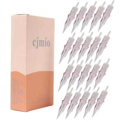 Image of CJMIO Pink 20pcs/box Sterilized Safety 1003rl tattoo needles cartridge Disposable membrane makeup permanent rl3 for gun (1003RL)