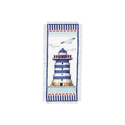 Image of Vervaco Bookmark Lighthouse Counted Cross Stitch Kit, Multi Colour