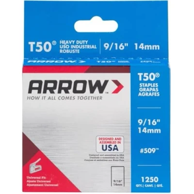 Image of Arrow Fastener 50924 9/16&quot; T50 Staples