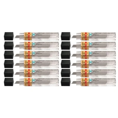 Image of Pentel Super Hi Polymer refill leads, 0.5 mm, Grade H, 1 pack of 12 tubes