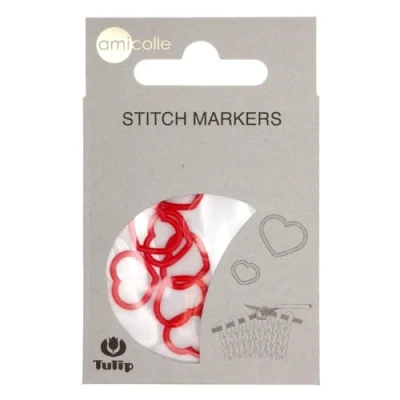 Image of Tulip Stitch Markers, Red, L