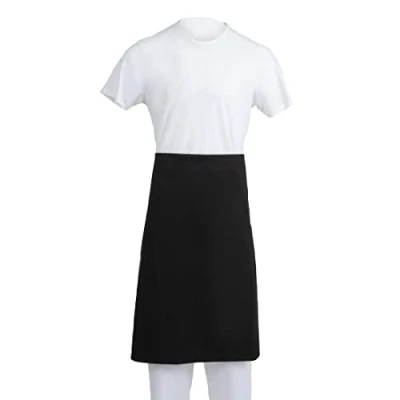 Image of Whites Chefs Clothing Regular Waist Apron, Black, Material: Polycotton, Measurements: 915(W) x 762(L)mm, FA968