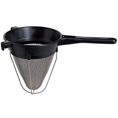 Image of Matfer Bourgeat Chinois Passing Strainer 8 inch/203(Dia)mm, Heat Resistant Exoglass Handle, Soups Purees Conical Sieve, Professional and Home Use W693