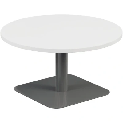 Image of Vivace 800mm Low Table Oak Top and Silver Legs Ref CH2693SVNO