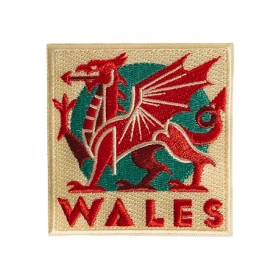 Image of Vagabond Heart Wales Iron On Patch Souvenir Travel Great Gift for Travellers