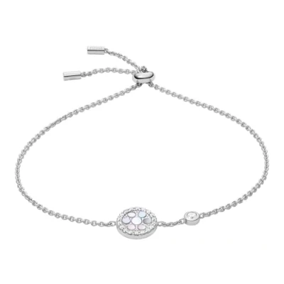 Image of Fossil Bracelet for Women Sterling Silver, Max. Inner Length: 216mm Silver Bracelet, JFS00519040