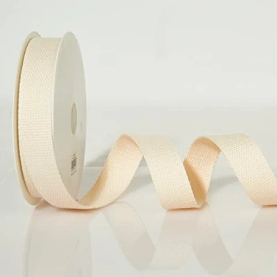 Image of Trimz Heavy Duty Cotton Webbing, Ivory, 30mm x 5m