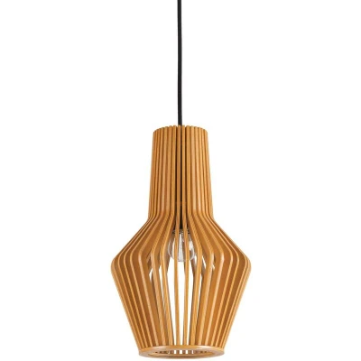 Image of Citrus 1 Light Ceiling Pendant Wood, E27