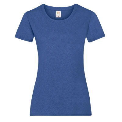Image of Fruit Of the Loom Ladies/Womens Lady Fit Valueweight Short Sleeve T Shirt (Pack 5) (Retro Heather Royal) Multicolour Cotton Size X Large