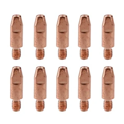 Image of 0.8mm Mig Welding Welder Round Contact Tips for MB25 MB36 Euro Torches 10pk