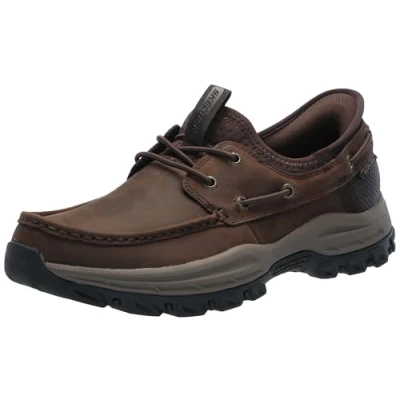 Image of Skechers USA Men&#039;s Knowlson Shore Thing Hands Free Slip in Moccasin, Cocoa, 11 UK