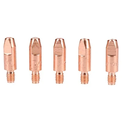 Image of 1.0mm Mig Welding Welder Round Contact Tips for MB25 MB36 Euro Torches 5pk