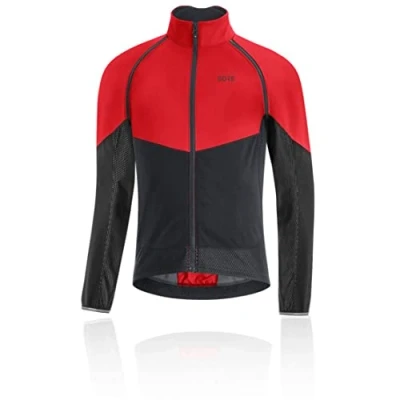 Image of GORE WEAR Men&#039;s Cycling Jacket Phantom, TEX INFINIUM, M, Red/Black