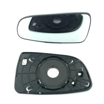 Image of Clip on Heated Base Convex Wing Mirror Glass fits Chevrolet Kalos 2008 to 2020 Left Passenger Side