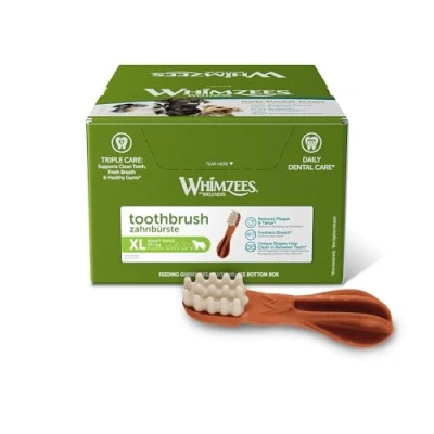 Image of Whimzees Natural Dental Dog Treats Toothbrush Star x Large, 1 18