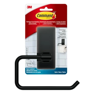 Image of Command Toilet Paper Holder [Removable]: 1 (Matte Black)