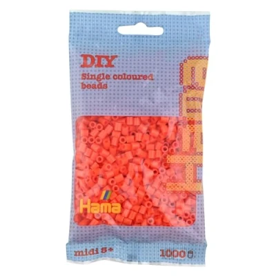 Image of Hama Beads Bag Approx. 1000 Midi Fuse Mosaic Decoration Arts &amp; Craft for Creative Children Ages 5+ Orange