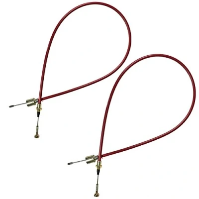 Image of AB Tools 2 Stainless Steel Trailer Brake Cables Mushroom End Outer Sheath 1130mm ALKO