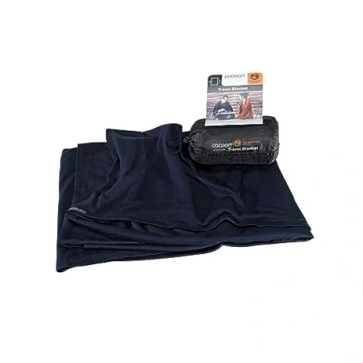 Image of COCOON Travel Blanket Item Merino Wool/Silk Blue 2016