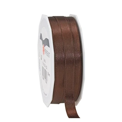 Image of C.E. Pattberg SATIN espresso (brown) gift ribbon, 27 yards for Wrapping Gifts, 0.39 inches width, Ribbon Decorating &amp; Crafting, Decorative every occasion