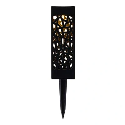Image of Pauleen 48073 Sunshine Mood Solar Ground Spike 4 Piece Set in Black for Outdoor use Balcony or Garden, 0.02 W