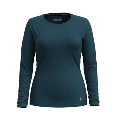 Image of Smartwool Women&#039;s Classic All Season Merino Base Laye Crew, Twilight Blue, X Large