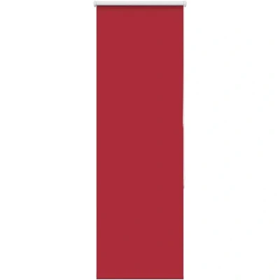Image of vidaXL Roller Blind Blackout Red 40x130 cm Fabric Width 35.7 Polyester