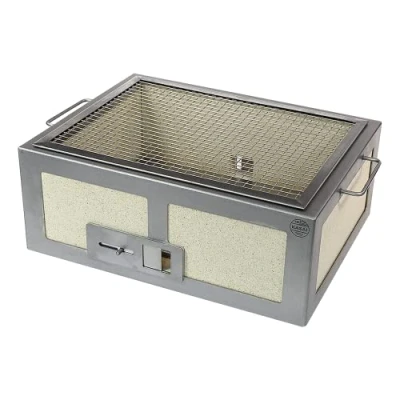 Image of Kasai Japanese Grills Medium Grill Hibachi Charcoal Barbecue British Made Stainless Steel Frame