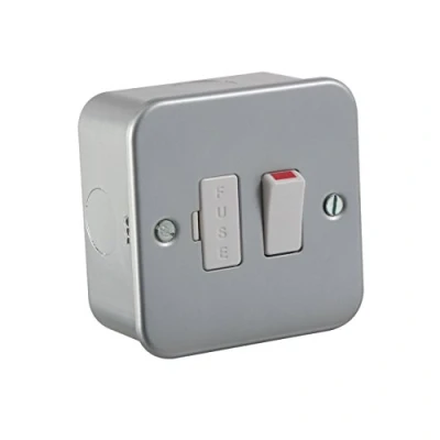Image of Knightsbridge M6300 Metal Clad 13A Switched Spur Unit, 230 V, Grey