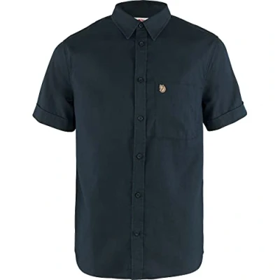 Image of FJALLRAVEN F87039 555 Övik Travel Shirt SS M Dark Navy XXL