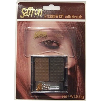 Image of Saffron EYEBROW KIT WITH STENCILS DARK BROWN by