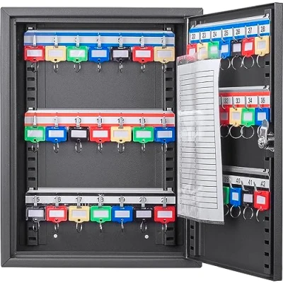Image of BARSKA 42 Position Key Cabinet with Lock, Black