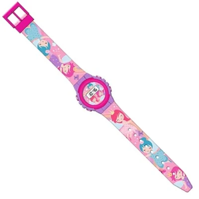 Image of HOVUK Fairies Princess Digital Watch for Xmas Gifts Outdoor Birthday Cartoon Bands Little Girls Back to School 3+Years Size 29cm