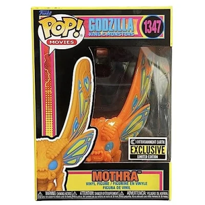 Image of Funko! Godzilla Mothra Black Light Pop! Vinyl Figure Entertainment Earth Exclusive, Black,blue,orange(FUN68723)