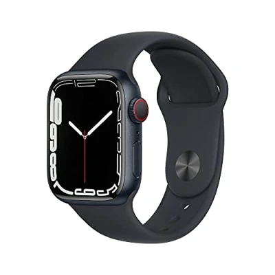 Image of Apple Watch Series 7 (GPS + Cellular, 41MM) Midnight Aluminium Case with Sport Band (Renewed)
