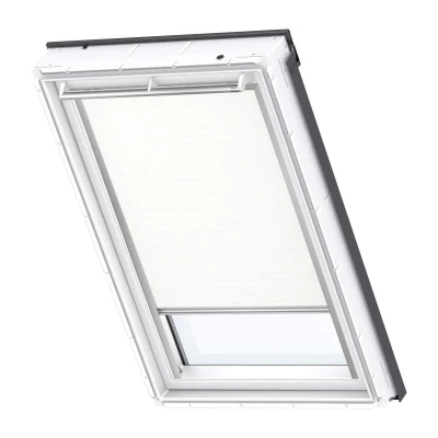 Image of VELUX Original Roof Window Blackout Blind for FK06, White, with Grey Guide Rail