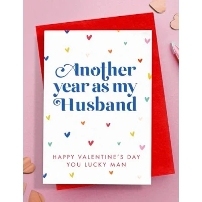 Image of Another Year Husband Valentines Card, Card Funny, Romantic for Him