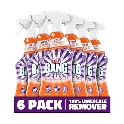Image of Cillit Bang Limescale Remover, 500ml, 6 Pack, Removes Limescale, Grime, Rust for Showers &amp; Kitchen