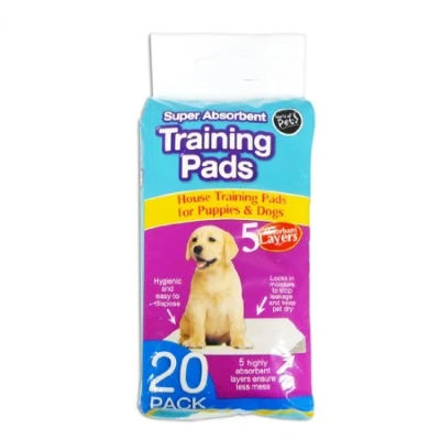 Image of World of pets Pack 20 Super Absorbent Premium Puppy Dog Training Pads 60 x 45cm, white