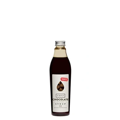 Image of Simply Sugar Free Chocolate Syrup, Low Calorie, Vegan &amp; Nut Flavoured Syrup for Coffee, Cocktails Baking (250ml)