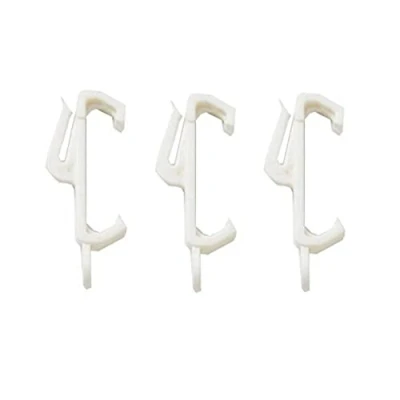 Image of Merriway BH03634 (10 Pcs) Curtain Track Rail Glider Hook To Fit Harrison Drape Elegance White Pack of 10 Pieces