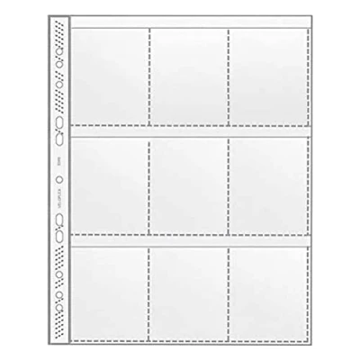Image of VELOFLEX 5349010 Collector&#039;s Wallet DIN A4, with 9 Pockets for Trading Cards, Transparent, Polypropylene Film 140 My, Pack of 10