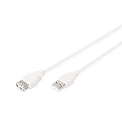 Image of DIGITUS 1.8m Length USB 2.0 A Male Female Extension Cable Beige