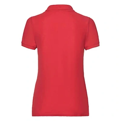 Image of Fruit of The Loom Womens Lady Fit 65/35 Short Sleeve Polo Shirt (2XL) (Red)